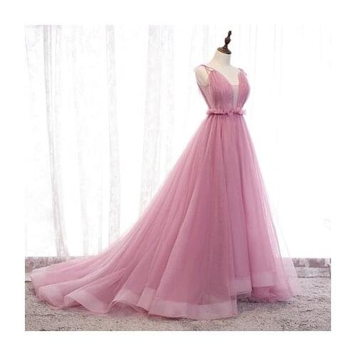 100%real rose pink plain tail gown long dress medieval dress Renaissance gown Sissi princess Cosplay Victorian/Marie Belle Ball