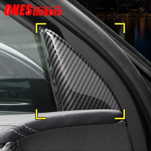 For Mercedes Benz A Class W177 V177 A180 A200 A220 A250 2019+ Car Accessories Sticker Front Triangle A-pillar Cover Trim Frame