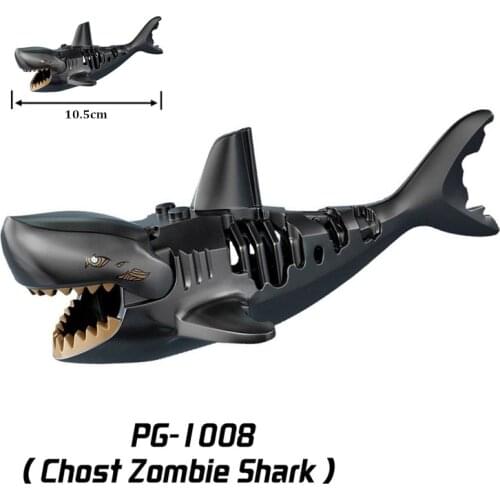 Pirates of the Caribbean Shark Figures Animals Blocks Series Building Blocks Toy For Children Assemble Toys Kids Gifts