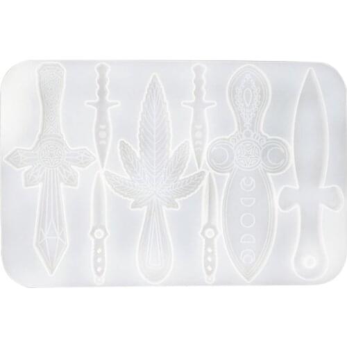 Keychain Resin Mold Swords Weapons Silicone Mold Dagger Epoxy Casting Mold for Jewelry Casting Decoration Craft Making