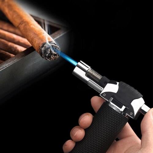 Gas Adjustable Flame Butane Micro Torch Refillable Cigar For Outdoor Gas Barbecue Ignition Soldering Flashligh Lighter Blow W1E2