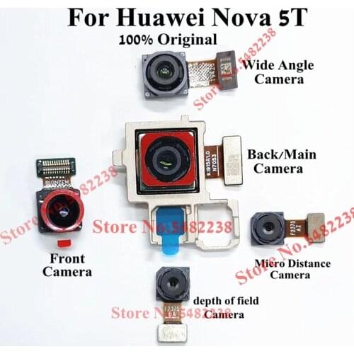 100% Original Back Main Camera Flex Cable For Huawei Nova 5T Camera module connector Testing work Rear camera 4800MP+500MP