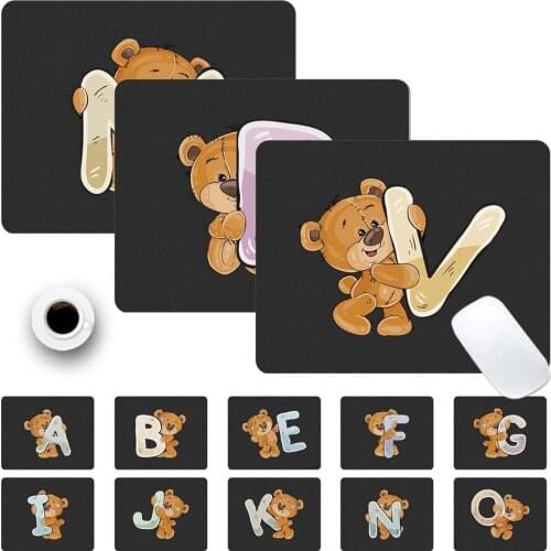 Smooth Waterproof PU Leather Computer Mouse-pad Smooth Game Laptop Mouse Pad Cute Bear Pattern Durable Game Mouse Mat