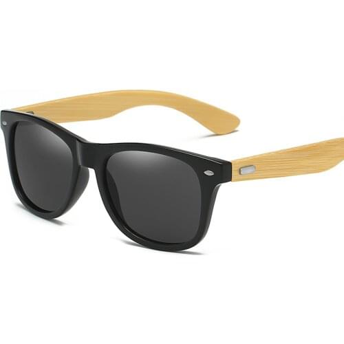 Classic Bamboo Wood Sunglasses Brand Design Men Women Coating Mirror Sun Glasses Fashion Sunglass Retro Glasses UV400 Shades