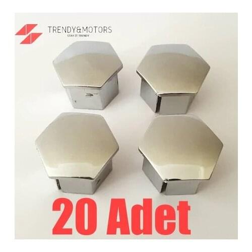 Peugeot Wheel Bolt Cap 20 PCs All Models Compatible 17mm
