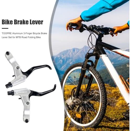 3-Finger Bicycle Brake Lever Set Biking Aluminum Alloy Portable Dustproof Cycling Parts for TOOPRE MTB Road Folding Bike