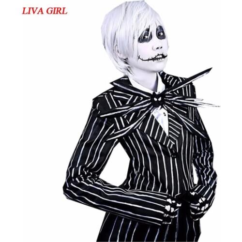 2019 The Nightmare Before Christmas Jack Skellington Anime Cosplay Costume For Adult Custom Made