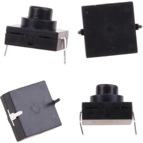 L9BE 10 Pcs Flashlight Switch Button 1A 30V 2Pin CB-1212-112D Ultra-Thin Medium Feet