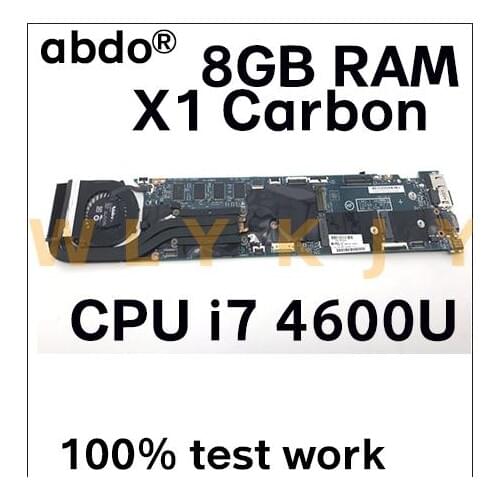 Laptop motherboard For Lenovo ThinkPad X1C X1 carbon I7-4600U 8G Mainboard 00UP985 00HN757 00HN758 00HN770 12298-2 48.4LY06.021