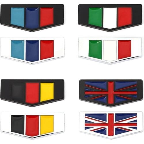 3D Metal Car Sticker Italy Germany France England Flag Emblem Badge Decal for BMW Audi Nissan Subaru Honda Lada Toyota Chevrolet