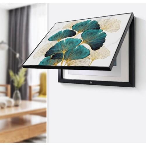 Meter Box Decoration Frame Wood-Plastic Composite Board Electricity Meter Box Cover Hiding Storage Home Wall Hanging Decor