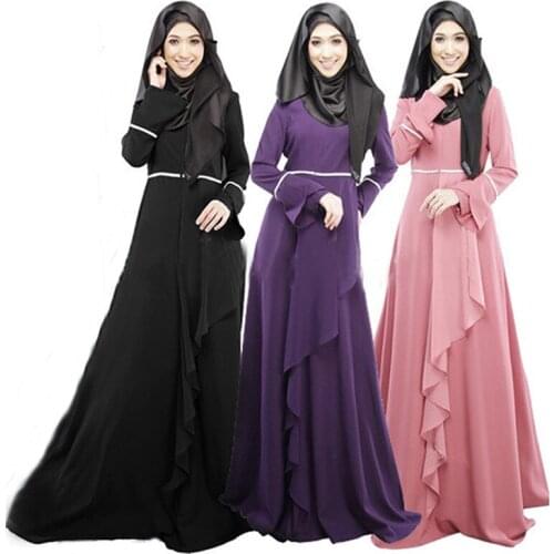 Muslim dress for women long dresses Arabia Malaysia Indonesian folk style dress robe traditional Middle East clothing
