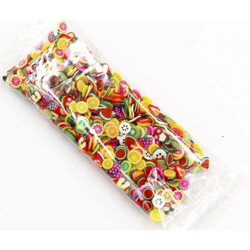 1000PCS Nail Art Fruit Love Feather DIY Design Slices Decoration Acrylic Beauty Polymer Clay DIY Nail Sticker Tool Fast Delivery