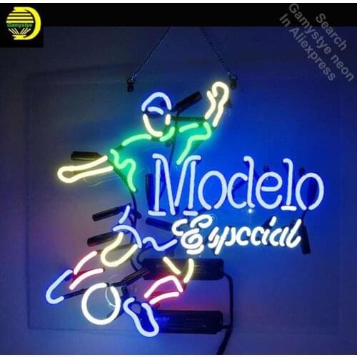 Neon Sign for Modelo Especial Soccer neon bulb Sign Neon lights Sign Real glass Tube Iconic Bulbs Bright lamp Custom Brand LOGO