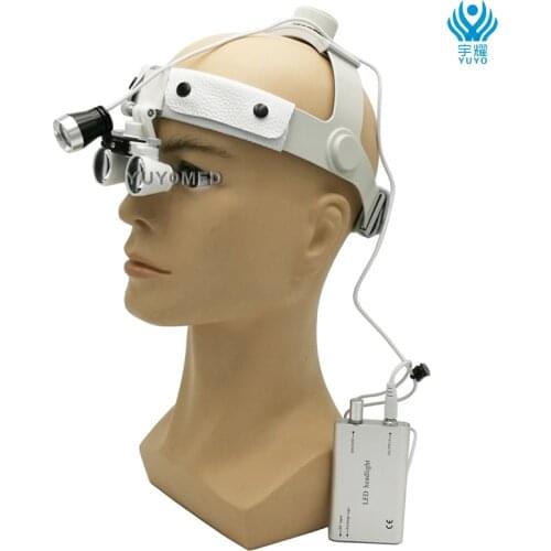 Dental Equipments Portable 2.5X Surgical Headband Loupe with LED Headlight