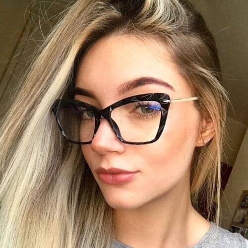 Vintage Cat Eye Design Women Anti-blue Light Eyeglasses Classic Brands Metal Glasses Frame Fashion Eye Glasses Men Myopia