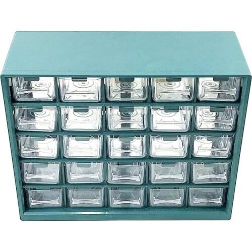 25 Multi-grid Drawer Parts Box Wall-mounted Screw Classification Component Box Tool Case Electronic Components Storage Tool Box