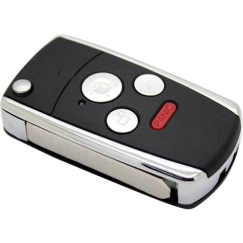 4 Button Flip Folding Modified Uncut Car Blank Key Shell Remote Fob Cover for Honda