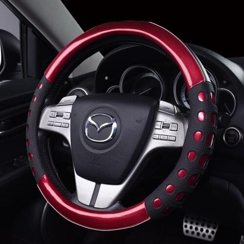 For Mazda 2 3 6 Axela Atenza Demio CX-3 CX-4 CX-5 CX5 CX 5 CX-7 CX-9 Car Steering Wheel Cover pu Leather Auto Accessories