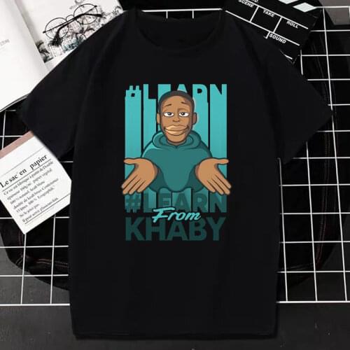 New Style Khaby Lame Cartoon Portrait T Shirt Life Is Simple Women Men Vogue Graphic Tops Harajuku Hipster Streetwear Camisetas