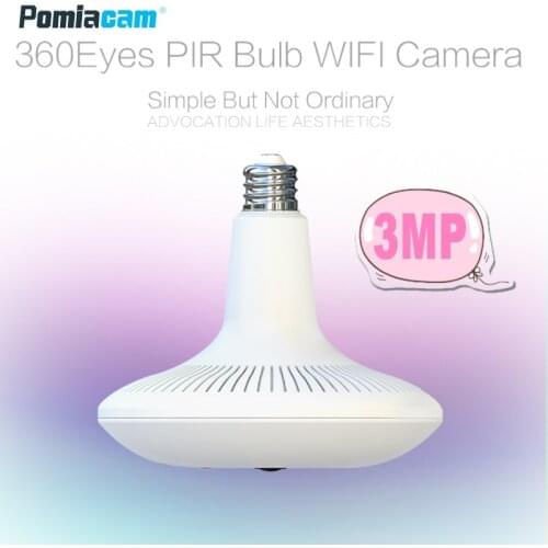 HD 3.0MP Light Bulb Home Security Camera EC69 Wireless Wifi IP Camera 360 Degree Panoramic FishEye Surveillance CCTV Camera