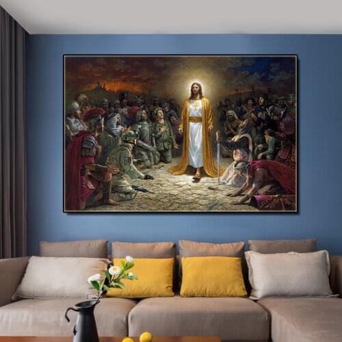 Canvas Print Portrait of jesus Paintings on the wall Canvas wall pictures Christian decorative paintings for living room Decor