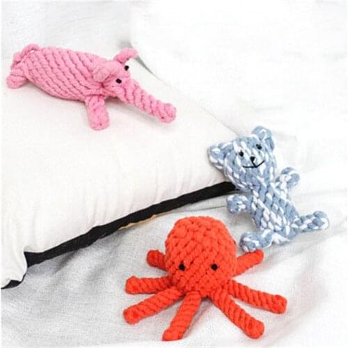 Dog Toys Chew Toys Teeth Cleaning Interactive Toy Pet Dog Chew Molar Toys Chew Rope Toys Durable Braided Rope Funny Toys