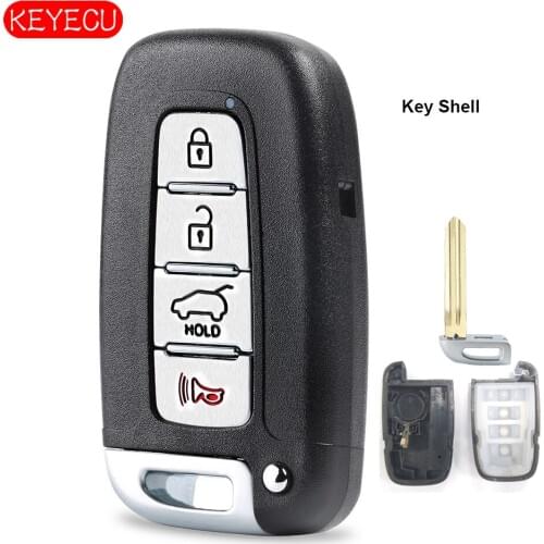 Keyecu Replacement Smart Remote Key Shell Case Fob 4 Button for Hyundai Kia FCC: SY5HMFNA04