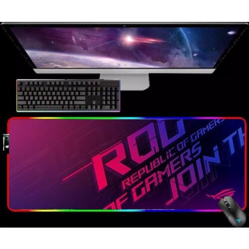 Anime Mouse Pad 900x400 Pc Gamer Mouse Mats Xxl Asus Rog Desk Mat Rgb Mousepad Gaming Mause Ped Diy Mice Keyboards Computer