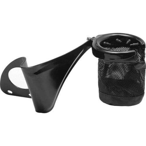 Motorcycle Black Rear Drink Cup Holder Passenger For Harley Touring FLHTCU FLHTK FLHTKSE FLTRUSE
