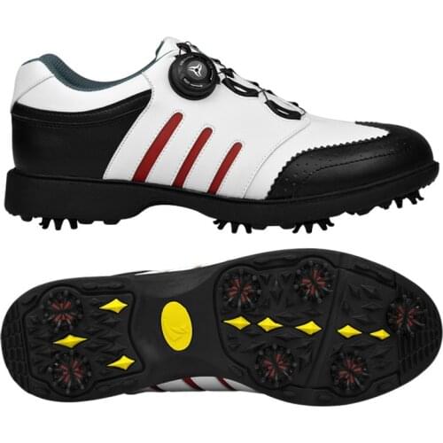 Mens Golf Shoes Waterproof Sports Shoes Rotating Knobs Buckle Golf Sneakers Mens Anti-slip Athletics Sneakers 39-44