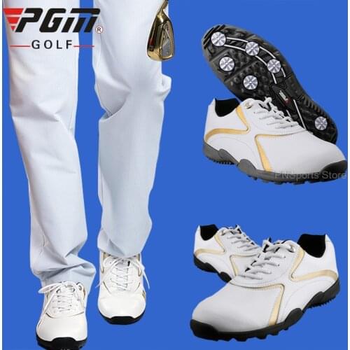 Pgm New Golf Shoes For Men Casual Comfort Sneakers Male Fixed Spikes Non-Slip Training Shoes Waterproof Breathable Trainers