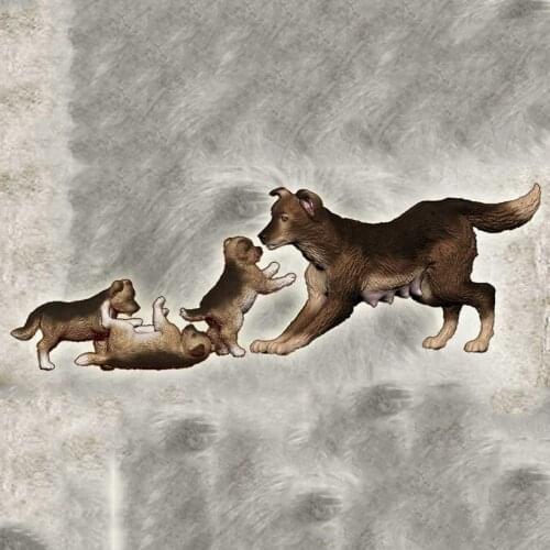 1/35 Scale Unpainted Resin Figure Mongrel dogs collection figure