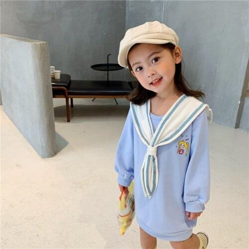Girl Dress Kids Baby Gown 2021 Cartoon Spring Autumn Toddler School Uniform Dresses Christmas Cotton Children Clothing