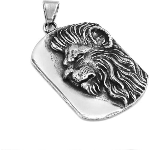 Lion Head Pendant Stainless Steel Pendant Classic Animal Lion King Biker Men Pendant SWP0541