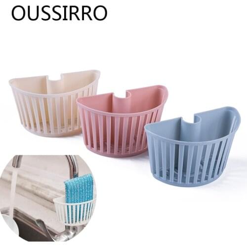 Faucet Hanging Drainer Storage Rack Kitchen Sink Racks Shower Tube Sponge Drain Bathroom Shelf Dry Rags Organizer Storage Holder