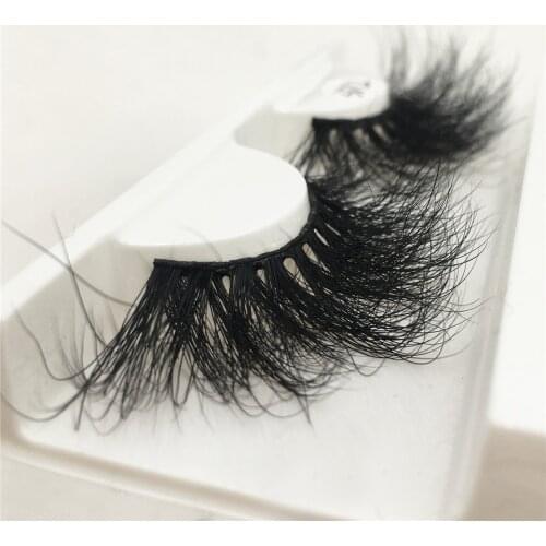 Messy Fluffy Mink Eyelashes 25mm Lashes Handmade Long Dramatic 3d Eyelashes Extension Wholesale Makeup Fake Lashes