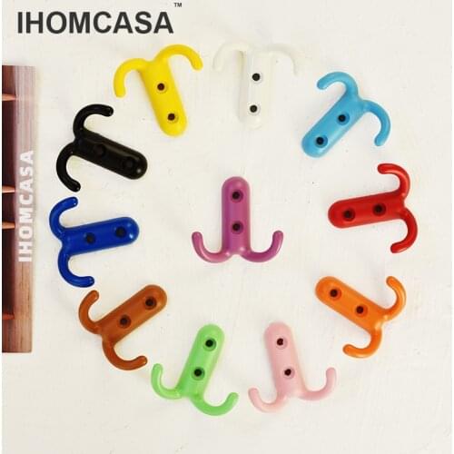 TENCHTWO Hanger Keys Hanging Towel Hook Wall Key Holder Children Hook Decorative Creative Hooks Multicolor Metal Nordic Style