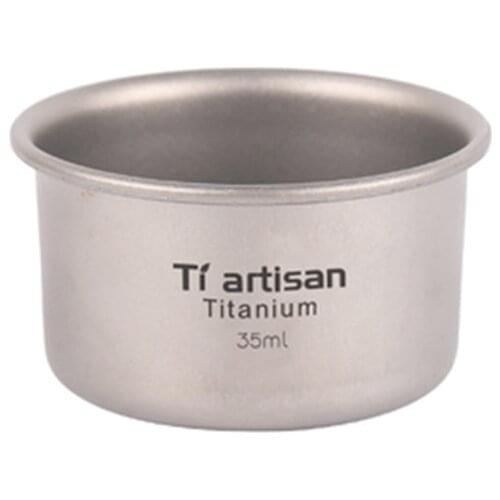 1pcs Titanium Mini Tea Cup for Outdoor Camping Picnic Party Whiskey Wine Tea Flask Flagon Drinking Mug Drinkware Ta8300