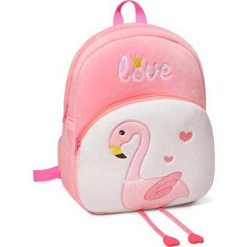 VASCHY 3D Cute Kids Plush Backpack Toddler Daypack Preschool Girls Unicorn Bag with Chest Strap