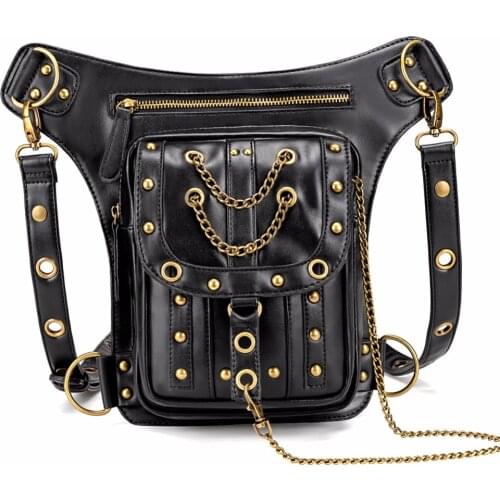 Vintage Steampunk Bag Steam Punk Retro Rock Gothic Retro Bag Goth Shoulder Waist Bags Packs Victorian Style Women Men Leg Bag E4