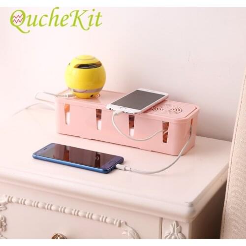 Cable Storage Box Wire Management Socket Tidy Organizer Home Room Container Case Home Decor Storage Organizer
