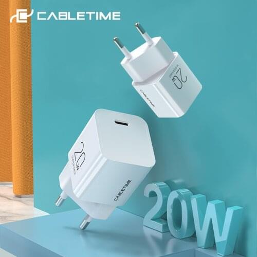 CABLETIME PD 20W Charger USB C Mini Fast Charging for iPhone 12 iPad pro Xiaomi Nintendo Switch Quick Charger 3.0 C381