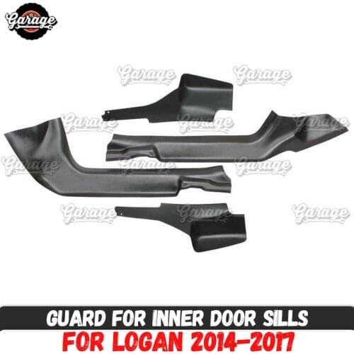 Guards of inner door sills for Renault / Dacia Logan 2014-2017 ABS plastic accessories protect of carpet car styling tuning