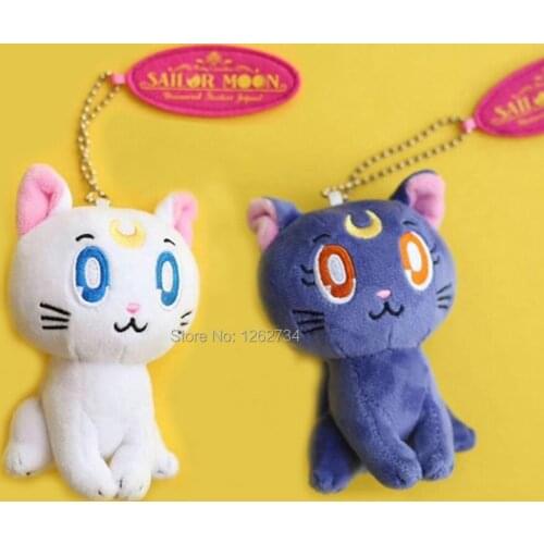 2 Colors Cat 10CM Pendant For Children Plush Doll Keychain Figure PCXB