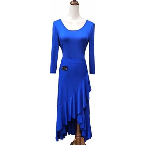 2021 Ballroom dance practice modern dress dance dress waltz suit fit party clothing standard dress Womens evening dress