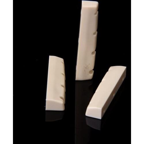 5 Pcs Plastic Slotted Nuts For 4 String Bass Quality Guitar Parts