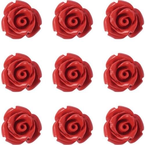 50pcs FireBrick Carved Cinnabar Beads Spacer Beads for Jewelry Making DIY Bracelet Necklace Accessories Findings