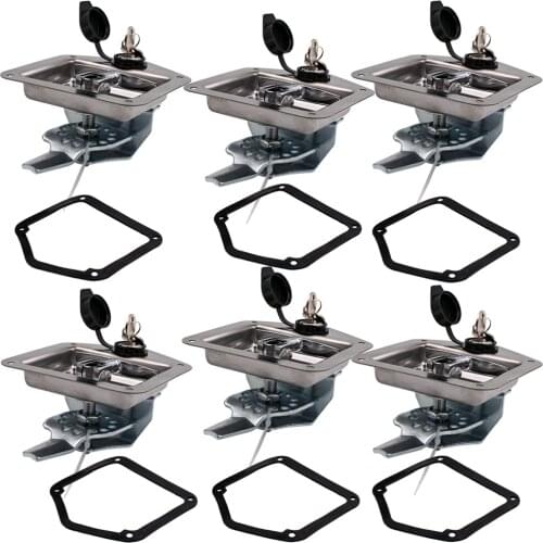 6pcs Stainless Folding Drop T Tool Box Handle (Ute, Caravan, 4x4, tool box)