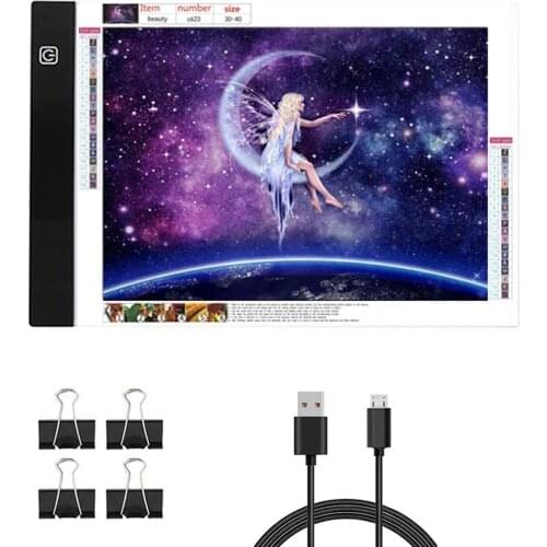 A3 / A4 / A5 LED light cushion for diamond painting tool 3 rod dimmable cushion kit diamond embroidery accessory kit